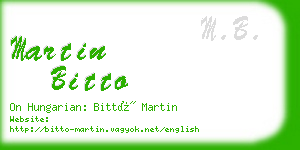 martin bitto business card